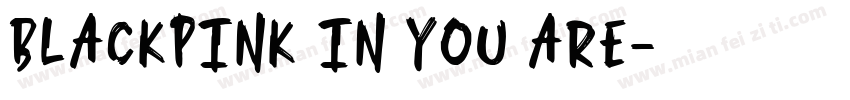 BLACKPINK IN YOU ARE字体转换